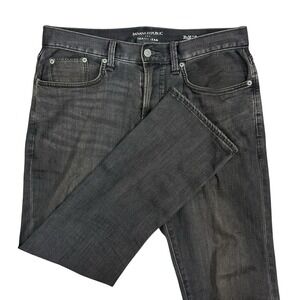 Banana Republic Travel Jeans Mens 31X30 Black Slim Fit Denim Stretch